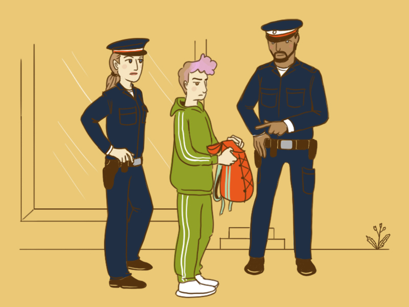 Illustration: Stephanie Sutanto, www.mundoku.com Kenn' dein Recht: Bei der Polizei