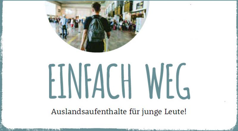 Titelseite der Broschüre mit Schriftzug "einfach weg!"